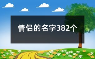 情侶的名字382個