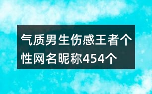 氣質(zhì)男生傷感王者個(gè)性網(wǎng)名昵稱454個(gè)