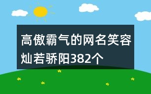 高傲霸氣的網(wǎng)名—笑容燦若驕陽(yáng)382個(gè)