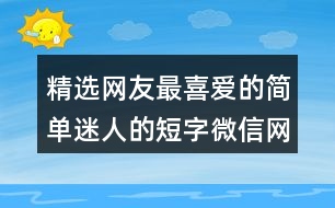 精選網(wǎng)友最喜愛的簡單迷人的短字微信網(wǎng)名379個