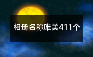 相冊(cè)名稱唯美411個(gè)