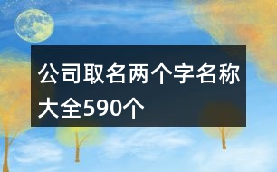 公司取名兩個字名稱大全590個