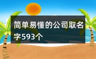 簡單易懂的公司取名字593個(gè)