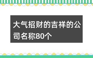 大氣招財?shù)募榈墓久Q80個