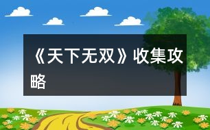 《天下無雙》收集攻略