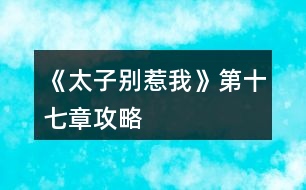 《太子別惹我》第十七章攻略