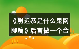 《尉遲恭是什么鬼：網(wǎng)聊篇》后宮做一個(gè)合格的船夫攻略