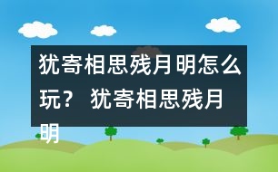 猶寄相思殘月明怎么玩？ 猶寄相思殘月明攻略