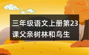 三年級(jí)語文上冊(cè)第23課父親、樹林和鳥生字組詞與多音字組詞