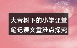 大青樹(shù)下的小學(xué)課堂筆記課文重難點(diǎn)探究