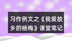 習(xí)作例文之《我愛(ài)故鄉(xiāng)的楊梅》課堂筆記