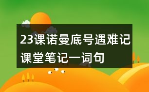 23課“諾曼底號(hào)”遇難記課堂筆記一：詞句賞析