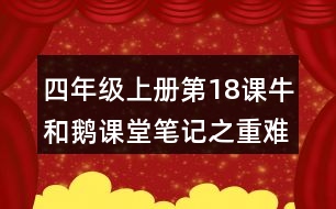 四年級(jí)上冊(cè)第18課牛和鵝課堂筆記之重難點(diǎn)歸納