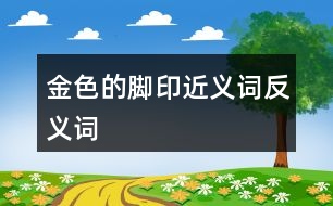 金色的腳印近義詞反義詞