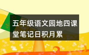 五年級(jí)語文園地四課堂筆記日積月累