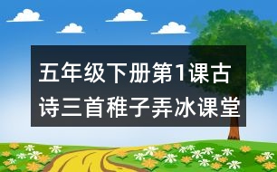 五年級(jí)下冊(cè)第1課古詩(shī)三首稚子弄冰課堂筆記之詩(shī)句賞析