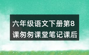 六年級語文下冊第8課匆匆課堂筆記課后生字組詞