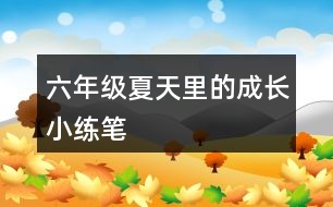 六年級夏天里的成長小練筆