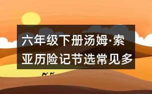 六年級下冊湯姆·索亞歷險記節(jié)選常見多音字與近反義詞