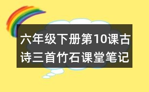 六年級(jí)下冊第10課古詩三首竹石課堂筆記之字詞理解