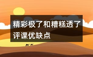 精彩極了和糟糕透了評(píng)課優(yōu)缺點(diǎn)