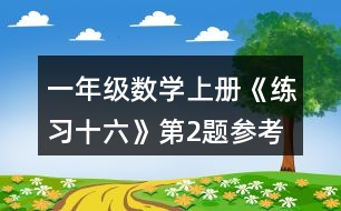 一年級(jí)數(shù)學(xué)上冊(cè)《練習(xí)十六》第2題參考答案