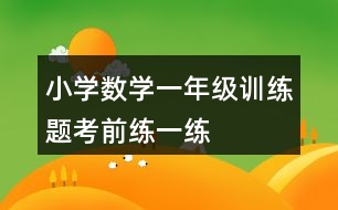 小學(xué)數(shù)學(xué)一年級(jí)訓(xùn)練題考前練一練