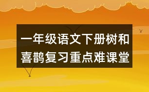 一年級(jí)語文下冊(cè)樹和喜鵲復(fù)習(xí)重點(diǎn)難課堂筆記