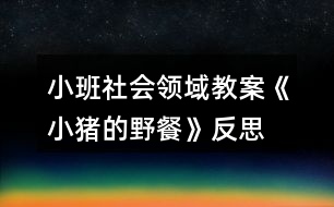 小班社會領(lǐng)域教案《小豬的野餐》反思