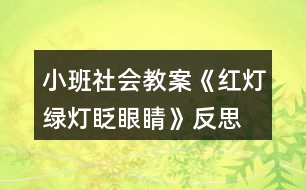 小班社會教案《紅燈綠燈眨眼睛》反思