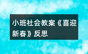 小班社會(huì)教案《喜迎新春》反思