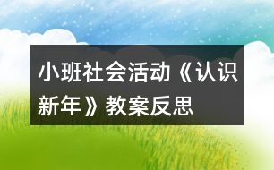 小班社會活動《認識新年》教案反思