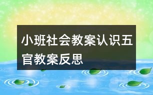 小班社會教案認識五官教案反思