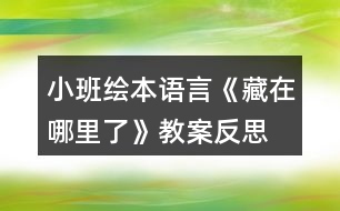 小班繪本語言《藏在哪里了》教案反思