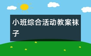 小班綜合活動教案：襪子