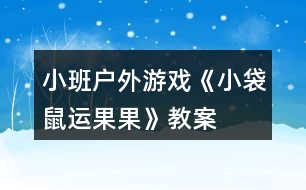 小班戶外游戲《小袋鼠運(yùn)果果》教案