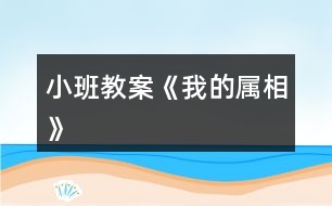 小班教案《我的屬相》