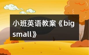 小班英語教案《big small》