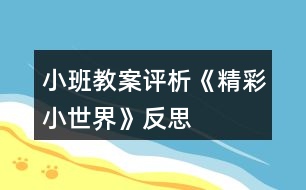 小班教案評(píng)析《精彩小世界》反思