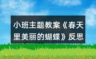 小班主題教案《春天里美麗的蝴蝶》反思