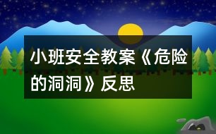 小班安全教案《危險(xiǎn)的洞洞》反思