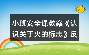 小班安全課教案《認(rèn)識關(guān)于火的標(biāo)志》反思