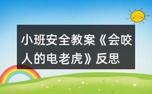 小班安全教案《會咬人的電老虎》反思