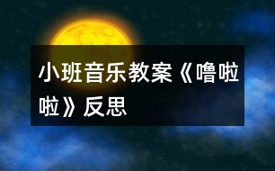 小班音樂教案《嚕啦啦》反思