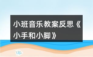 小班音樂教案反思《小手和小腳》