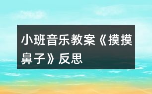 小班音樂(lè)教案《摸摸鼻子》反思