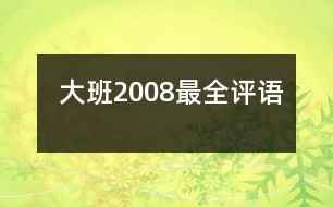  大班2008最全評(píng)語