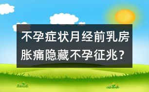 不孕癥狀：月經(jīng)前乳房脹痛隱藏不孕征兆？