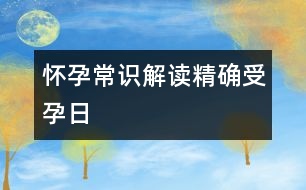 懷孕常識(shí)：解讀精確受孕日