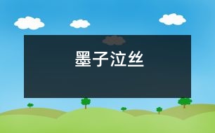 墨子泣絲